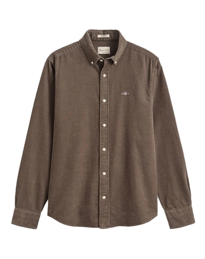 Gant - Regular Corduroy Skjorte - Faded Taupe